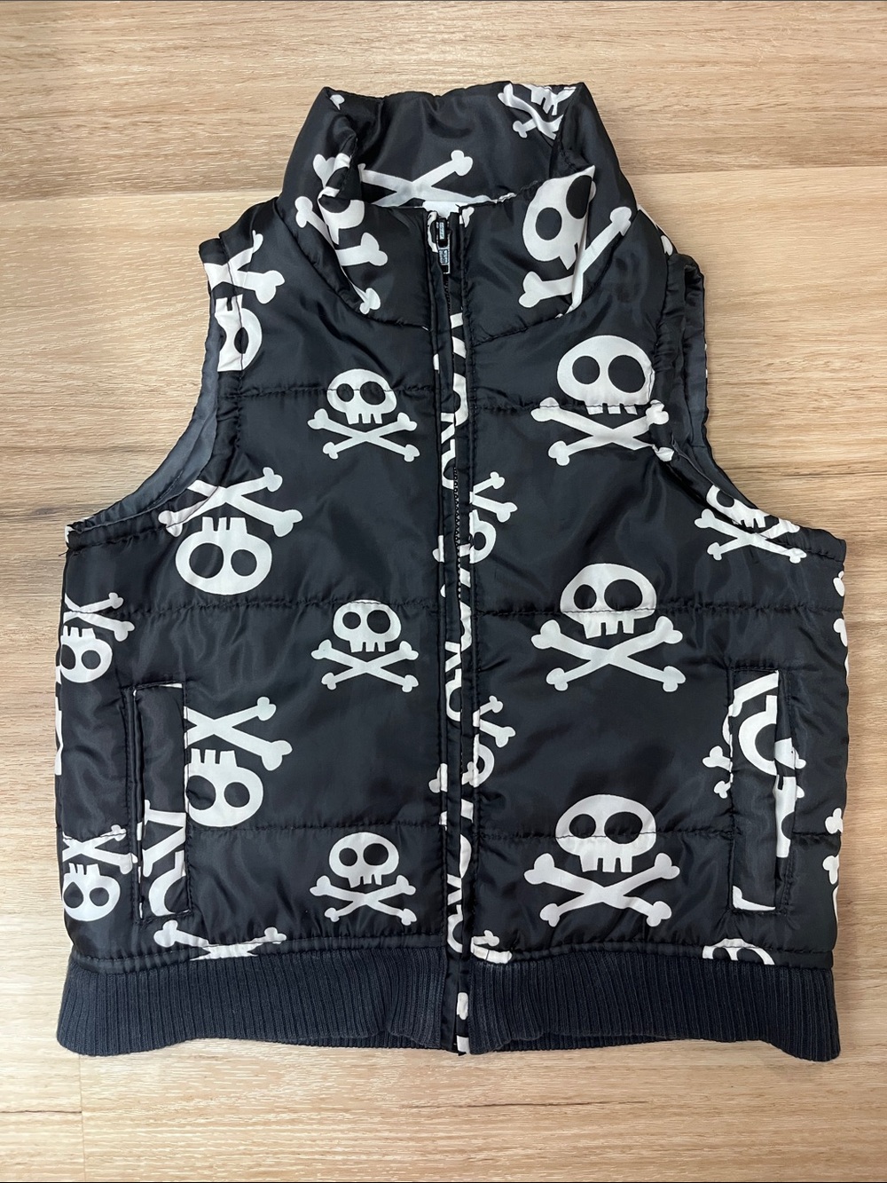 Disney Pirates Caribbean Skull & Bones, Jake Neverland Costume Zip Vest, 2T-3T